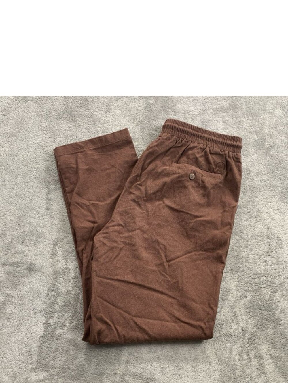 Dandy Del Mar Brisa Pants Men Medium Linen Cotton Brown Drawstring Casual Preppy